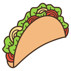 taco is mexican food sandwich