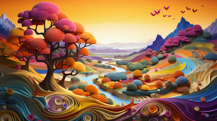 abstract background that resembles a surreal landscape