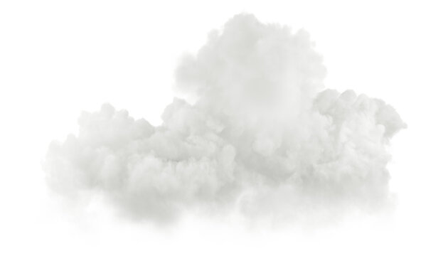 Illustrations white pure clouds serene shapes on transparent backgrounds 3d render png