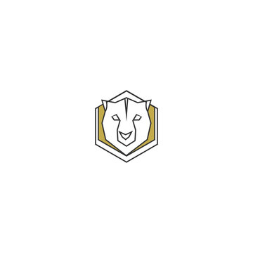  bear or honey bear or polar bear head face logo design icon