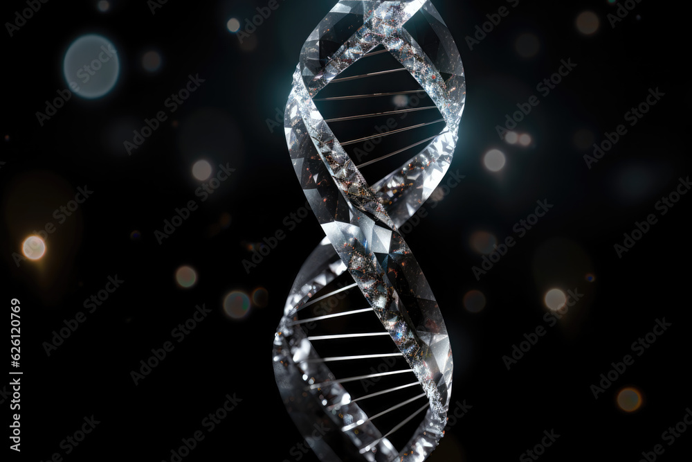 Sticker dna helix abstract background