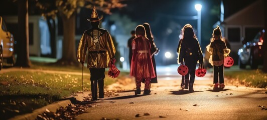 Fototapeta na wymiar halloween candy party children