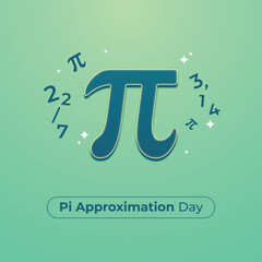 pi approximation day design template for greting. pi sign design. pi vector illustration. pi approximation design.