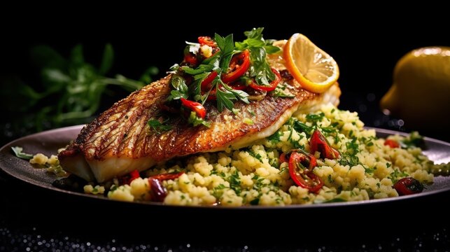 Grilled red snapper