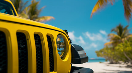 自動車,美しいビーチ,イラスト,ジェネレーティブ AI | car, beach, sky, Generative AI
