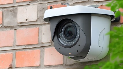 security camera on a wall