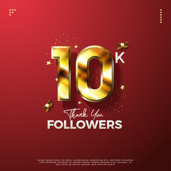 10k followers with number coloring like animal skin. design premium vector.