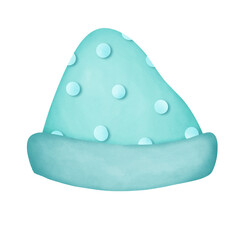 blue winter hat watercolor png