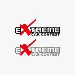 vector of  writing Extreme car  contest.. This letters can be used for printing and cutting stickers or graphic design