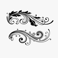 abstract floral design for print and  cutting sticker