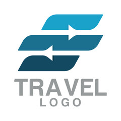 Simple illustration logo of Travel, Logistic business company.
