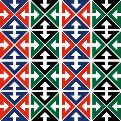 seamless pattern with triangles colorful. geometric  seamless  pattern. arrow  seamless pattern.  abstract geometric background