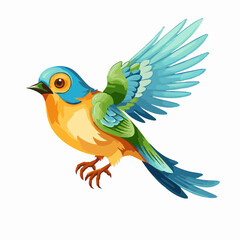 bird cartoon clipart vector white background