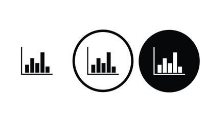 bar chart outline for web site design 
and mobile dark mode apps 
Vector illustration on a white background