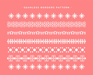 Naklejka premium collection of vintage lace pattern background in ethnic style