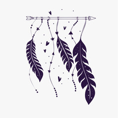 doodle style boho arrow wall art background for spiritual spaces