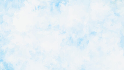Blue sky and clouds, hand painted abstract watercolor background. soft blue watercolor background. Abstract light blue watercolor hand-painted for background.