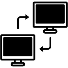replacement server icon, are often used in design, websites, or applications, banner, flyer to convey specific concepts related to data management and security.