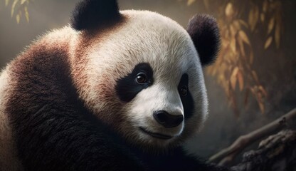 A fully furred giant panda Ai Generative