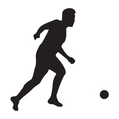 Fototapeta na wymiar silhouette of a football