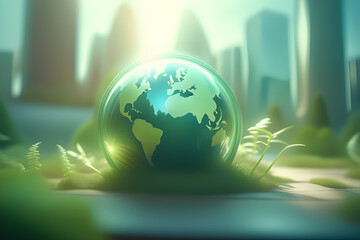 an eco-friendly world picture
 generative AI