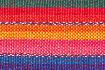 Vibrant Threads. Latin Tapestry. Colorful Woven Textile Background.
