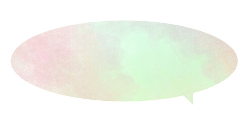 水彩風　グラデーション　模様　パステルカラー　ふきだし
