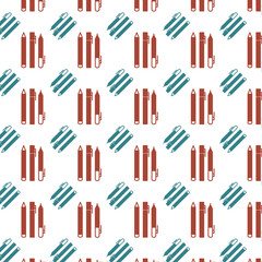 Digital png illustration of pens pattern on transparent background