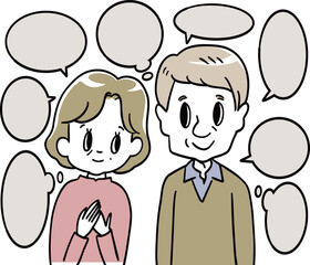 シニアカップルの会話