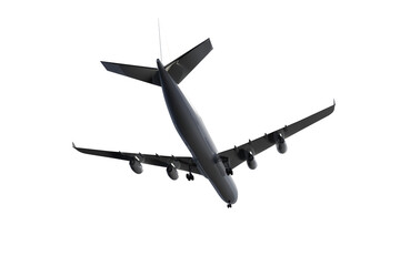 Fototapeta na wymiar Digital png illustration of flying airplane on transparent background