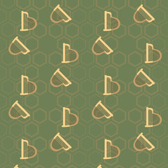Obraz premium Digital png illustration of beige pattern on green background on transparent background