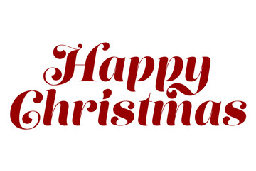Fototapeta premium Digital png illustration of happy christmas text on transparent background
