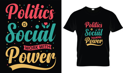 Social worker t-shirt design vector.

