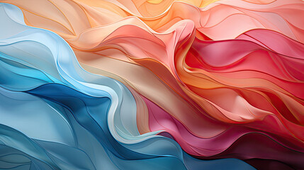 Harmonious abstract art using organic shapes and soft colors
