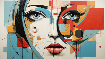 Symbolism-focused abstract artwork incorporating meaningful symbols, cultural references, or personal icons. Color palette aligns with the symbolism, enhancing the message and narrative of the artwork