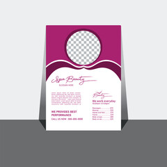 Business card design temp Beauty and Spa Flyer, Hair & Beauty Care Salon Flyer Template Design.