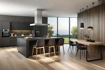 modern dining room generated by AI
