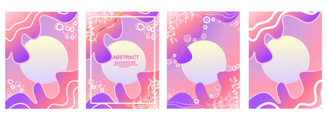 abstract background with pastel colors, purplish pink, gold lines, as wallpaper, background and template