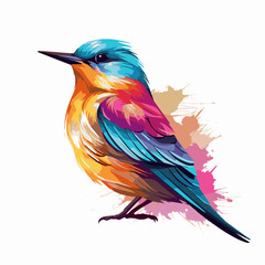 Obraz premium bird cartoon clipart vector white background