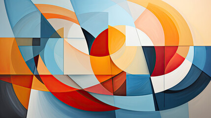 Obraz premium Comforting background with linear patterns and muted hues maintaining symmetry and tranquility.