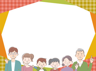 三世代家族のフレーム