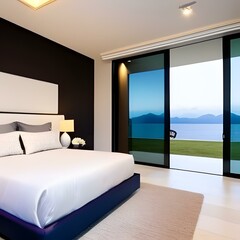 シンプルでクールなベッドルーム D