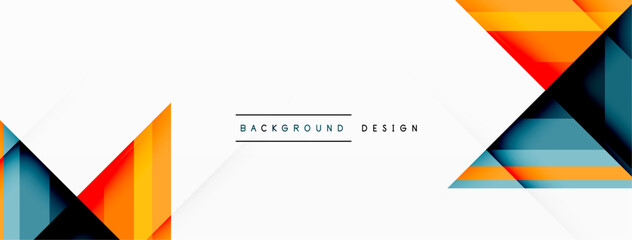 Visually captivating background design showcasing dynamic geometric lines, triangles, and squares. This composition blends precision and movement, creating an engaging graphic with a modern aesthetic