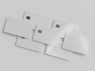 3d rendered credit card for creating mockup