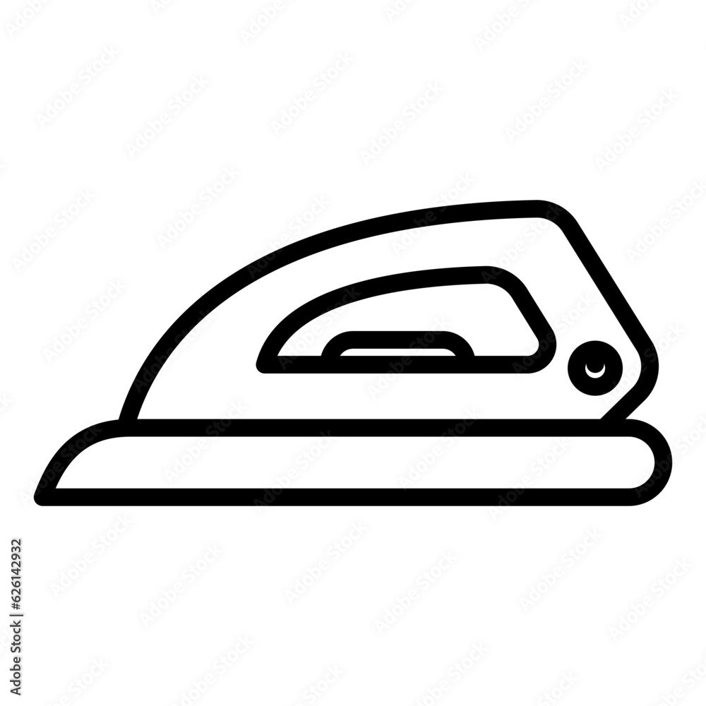 Wall mural ironing icon on transparent background