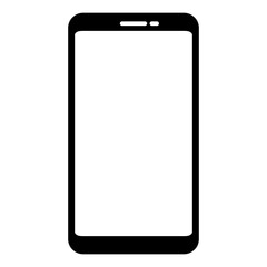 handphone glyph icon on transparent background