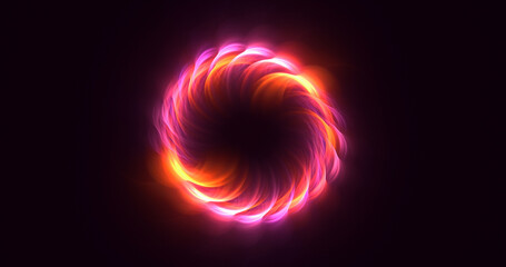 3D rendering abstract round hole light background