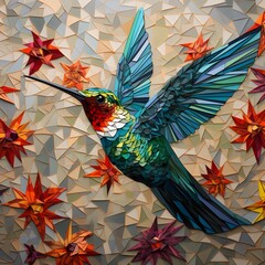 Fototapeta premium bird of paradise flowerflyinng,