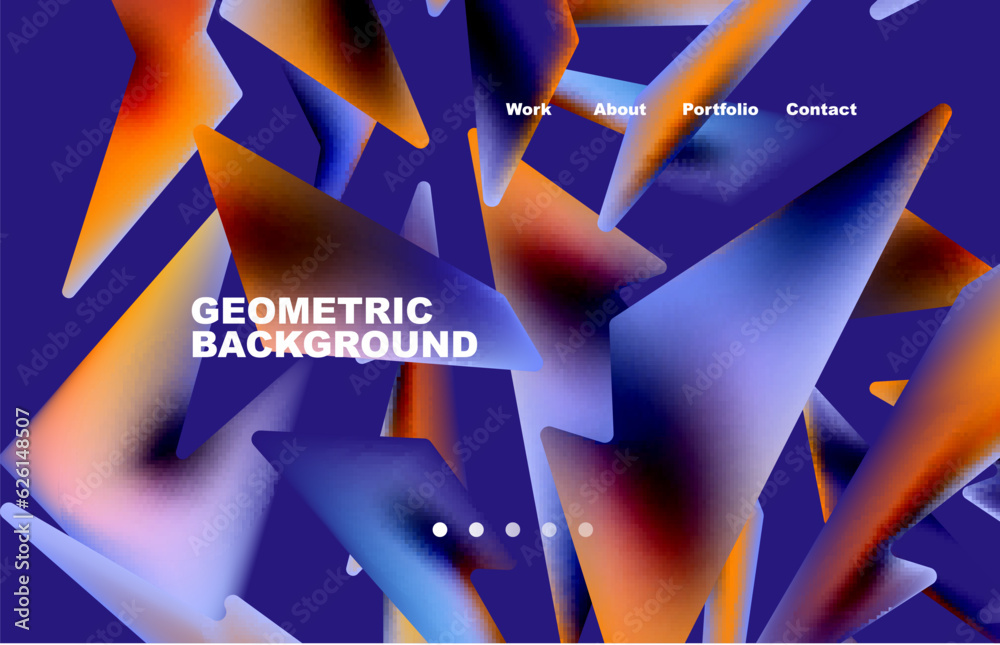 Wall mural broken pieces abstract background. trendy background for your landing page design, concept of web pa