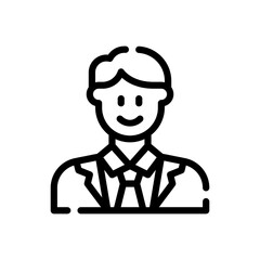 businessman line icon